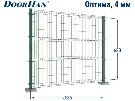 Купить 3D заборную секцию ДорХан 2535×630 мм в Красноярске от 1141 руб.